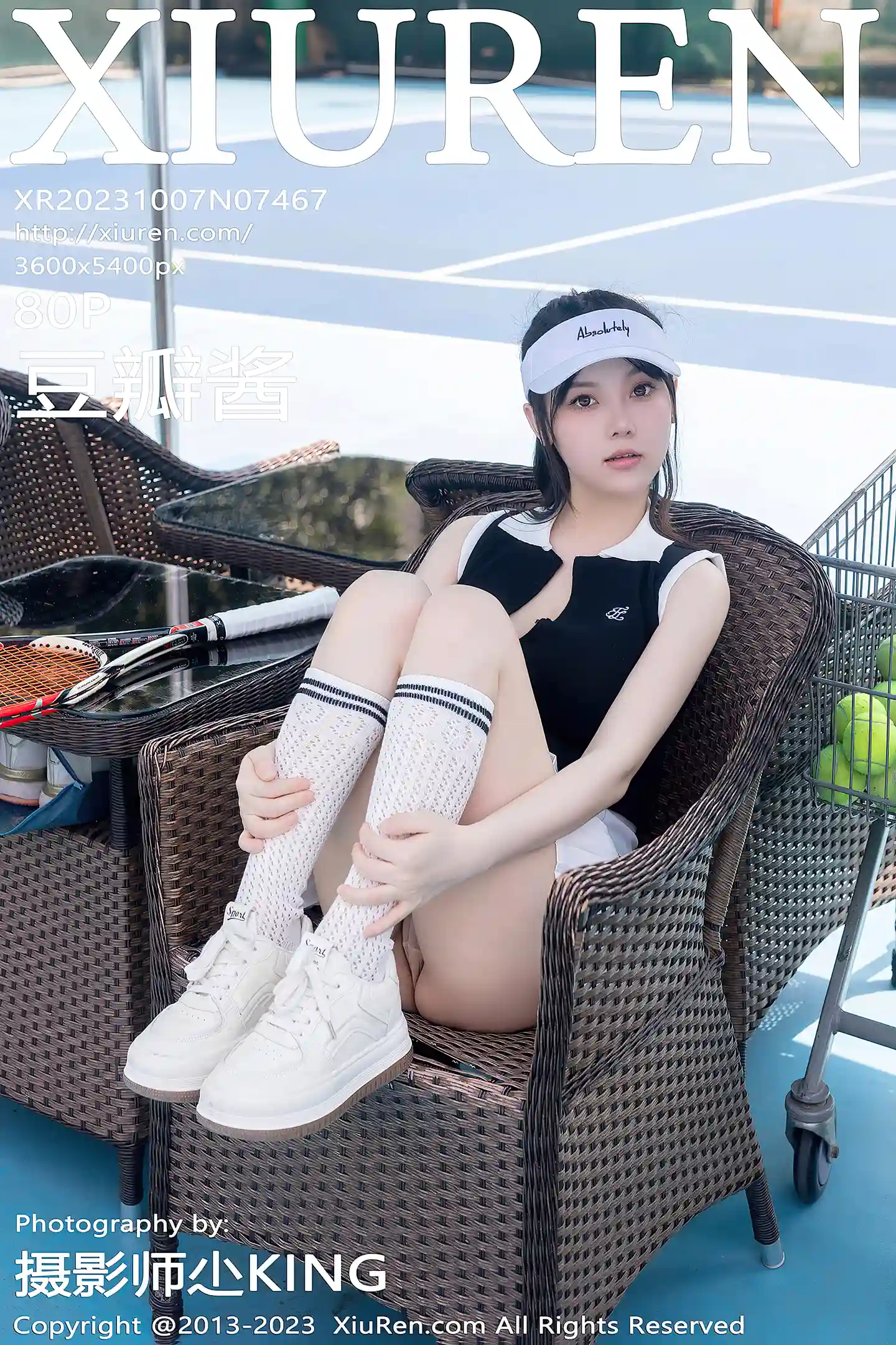 [XiuRen秀人网]No.7467_模特豆瓣酱性感白色短裙网球运动服饰秀翘臀美腿撩人诱惑写真80P-秀人网 - XiuRen.Space